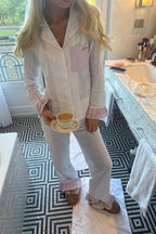 "Scarlett" pyjama top white