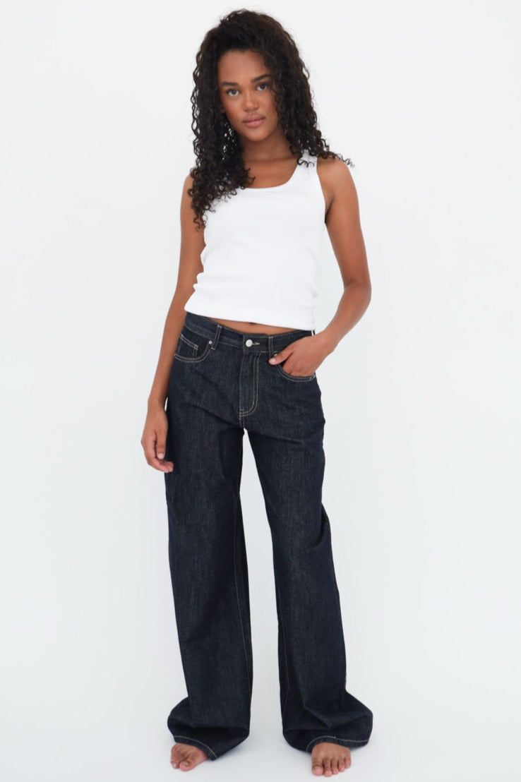 "Wide leg" jeans dark blue tall PRE ORDER