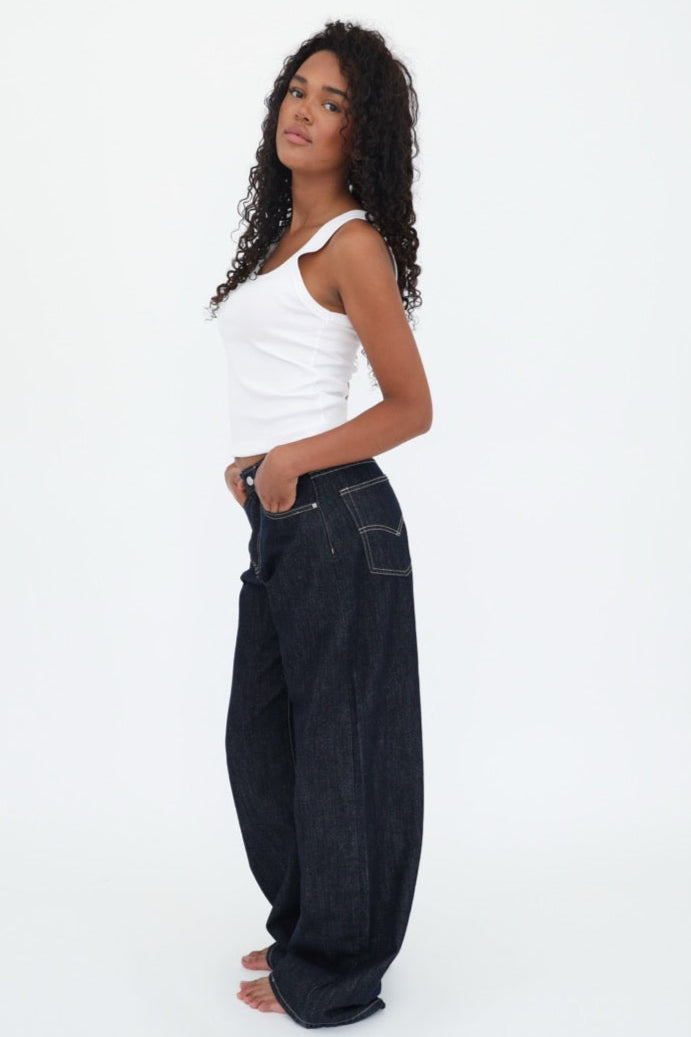 "Wide leg" jeans dark blue tall PRE ORDER