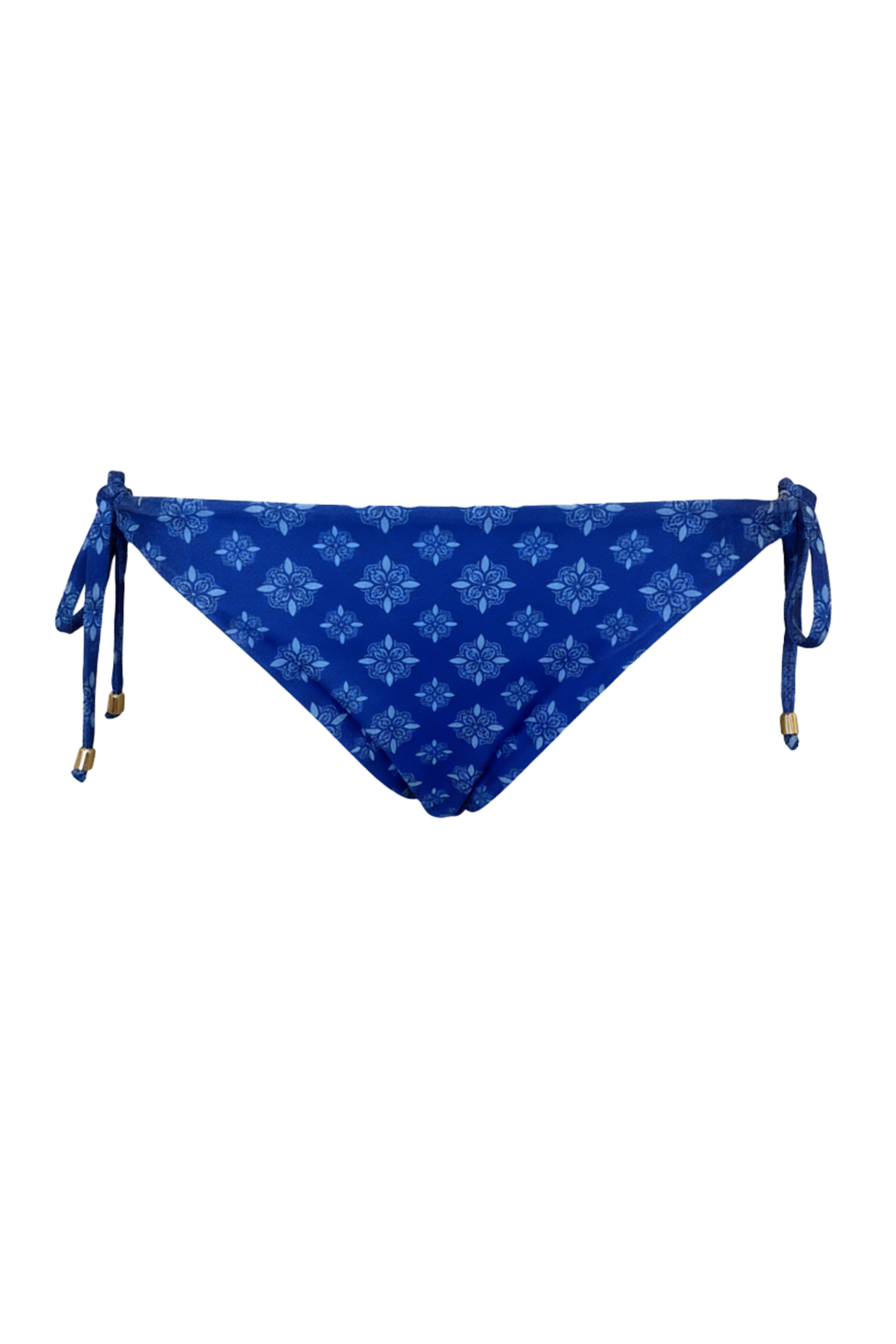 "River" tied bikini bottom blue