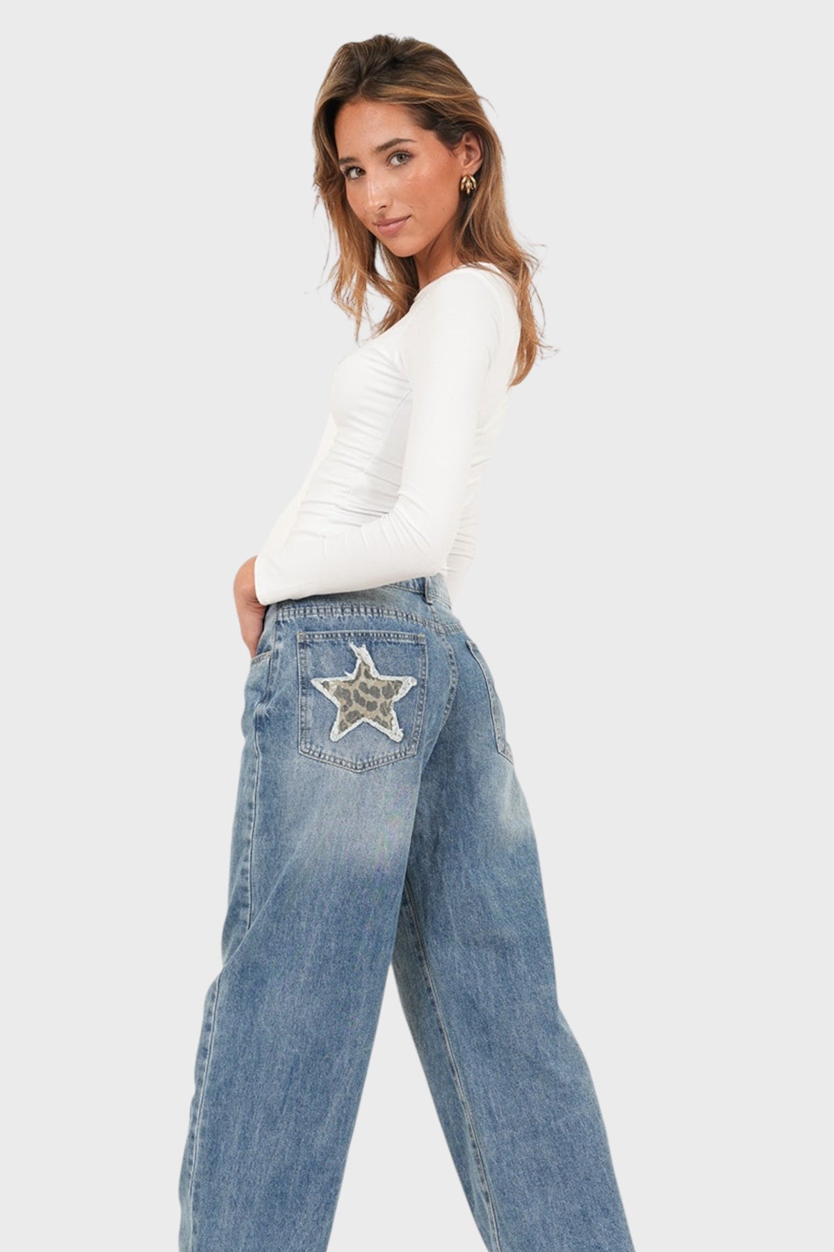 "Star leopard" jeans