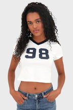 "Jersey" top white