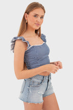 "Rosy" top navy