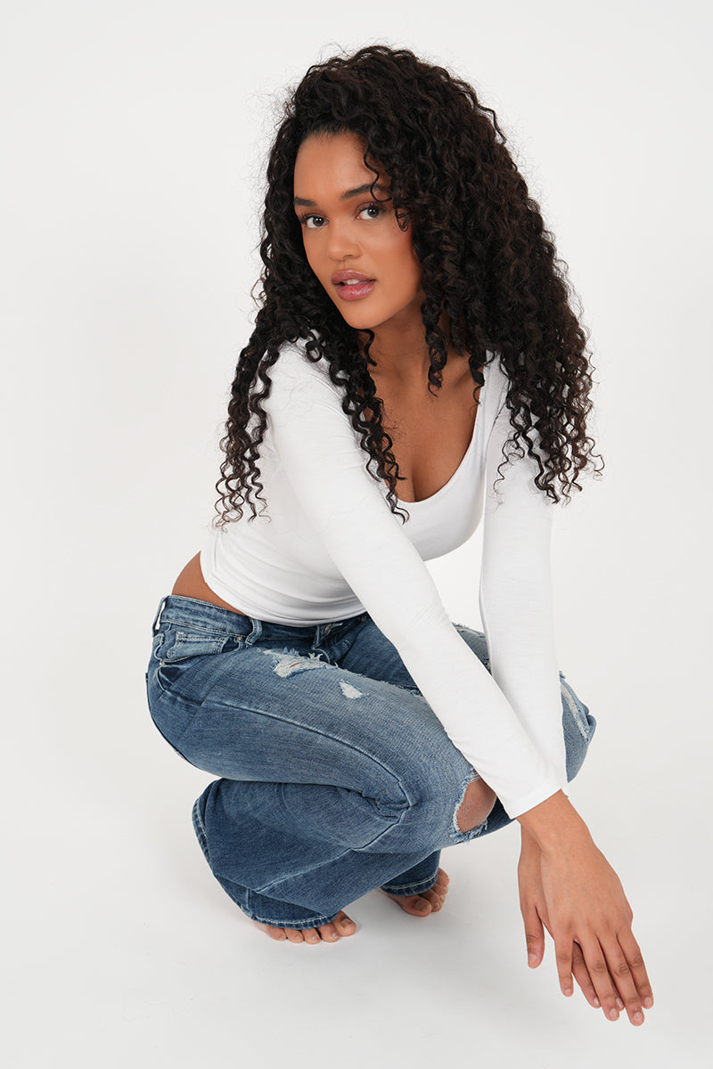 "Morgan" flared jeans dark blue tall