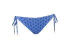 "Ocean" tied bikini bottom blue