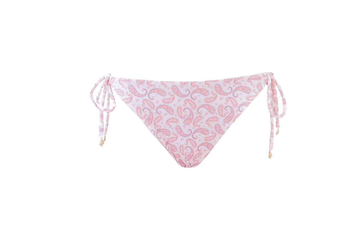 "Bloom" tied bikini bottom pink