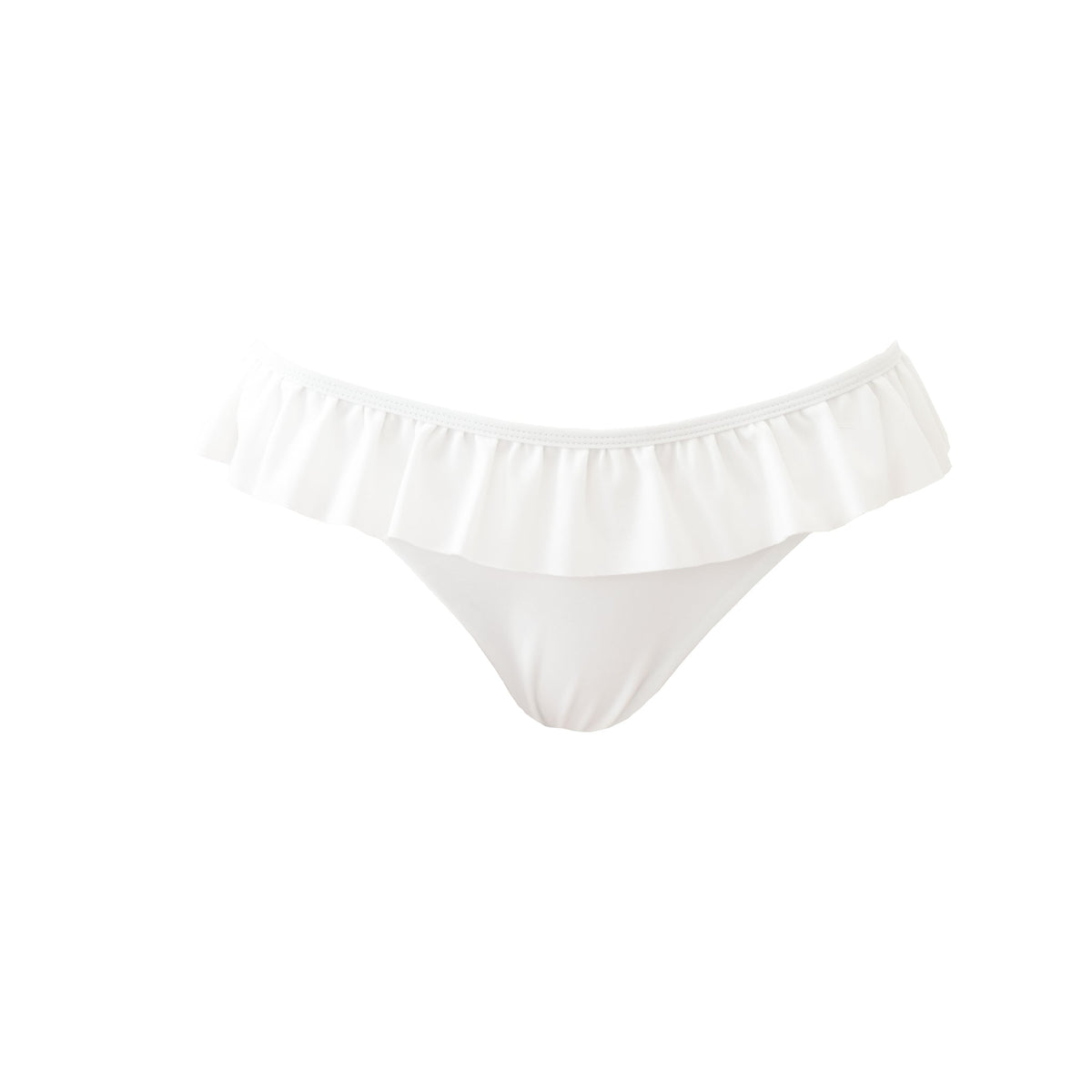 "Ruffle" bikini bottom white