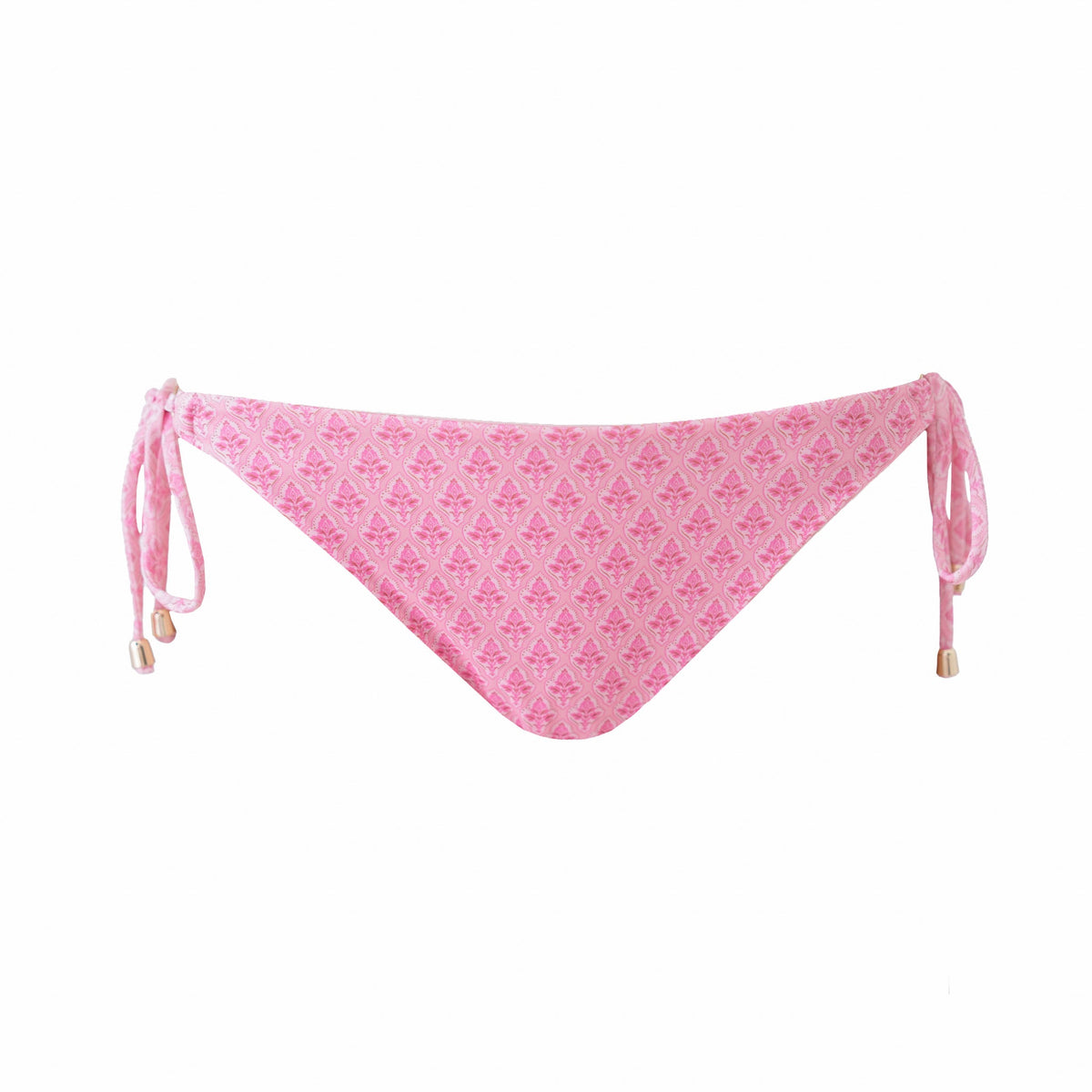 "Tropical" tied bikini bottom pink