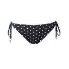 "Dots" tied bikini bottom black