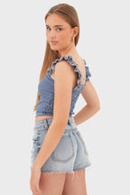"Rosy" top navy