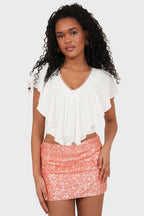 "Coast" skirt coral