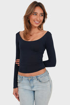 "Nola" top navy