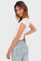 "Lola" top white