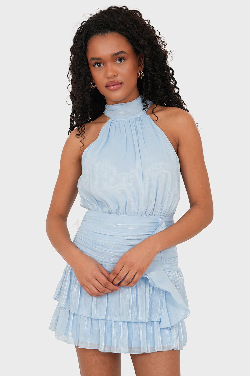 "Solene" dress light blue