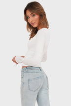 "Muse" top white