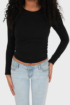 "Muse" top black