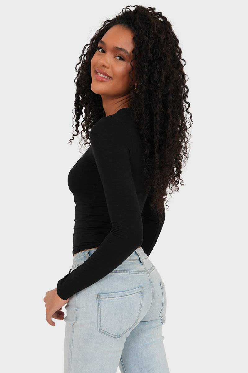 "Muse" top black