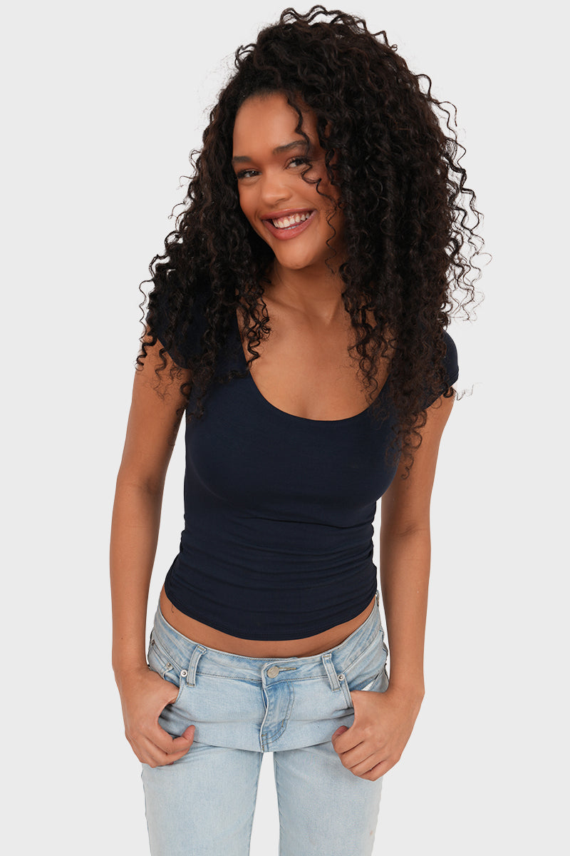 "Lola" top navy