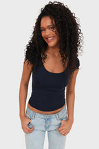 "Lola" top navy