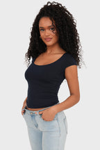 "Lola" top navy
