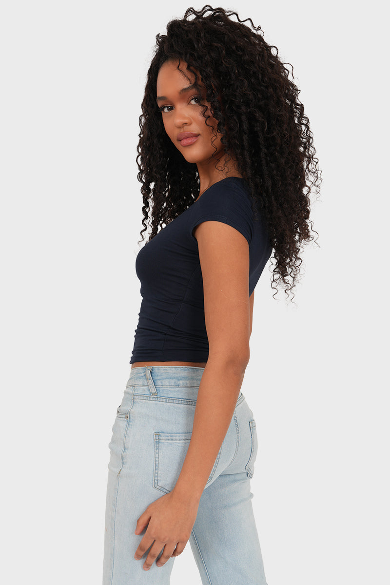 "Lola" top navy