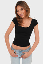 "Lola" top black
