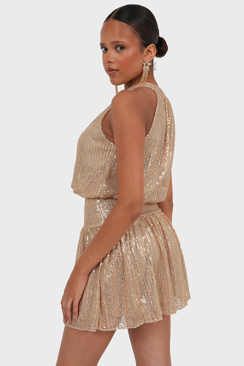 "Madison" dress gold