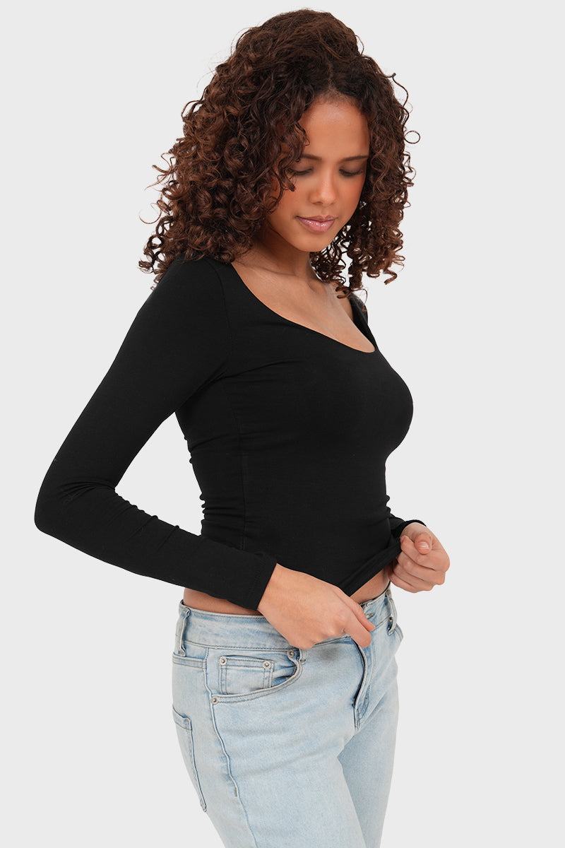 "Nola" top black