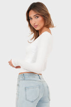 "Nola" top white