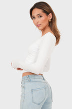 "Nola" top white
