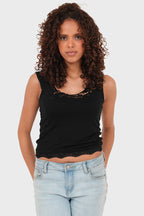 "Anna" top black