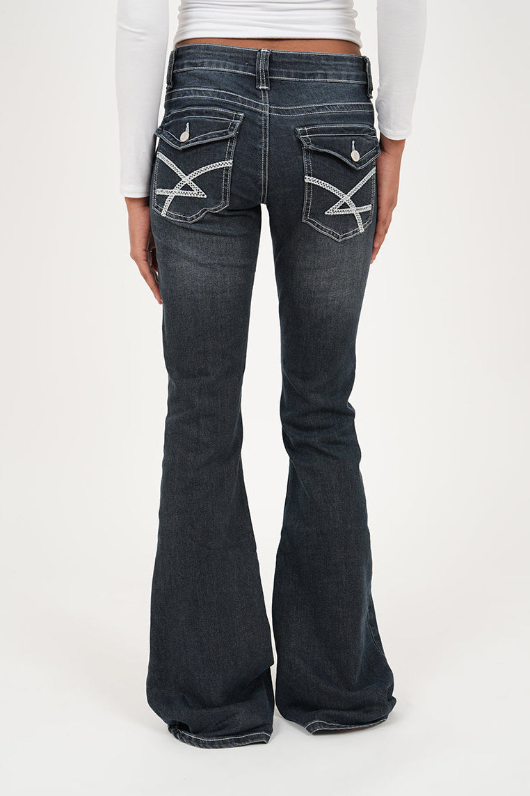 "Parker" flared jeans dark blue tall