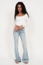 "Charlie" flared jeans light blue tall