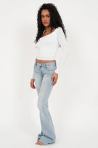 "Charlie" flared jeans light blue tall