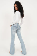 "Charlie" flared jeans light blue tall
