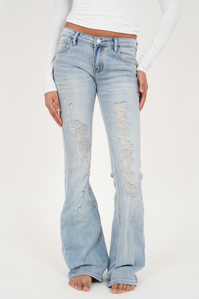 "Charlie" flared jeans light blue tall