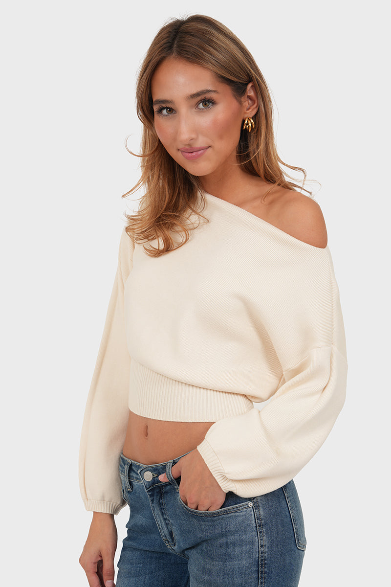 "Jade" sweater white