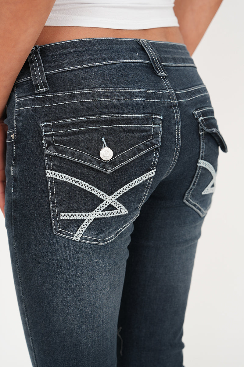 "Parker" flared jeans dark blue