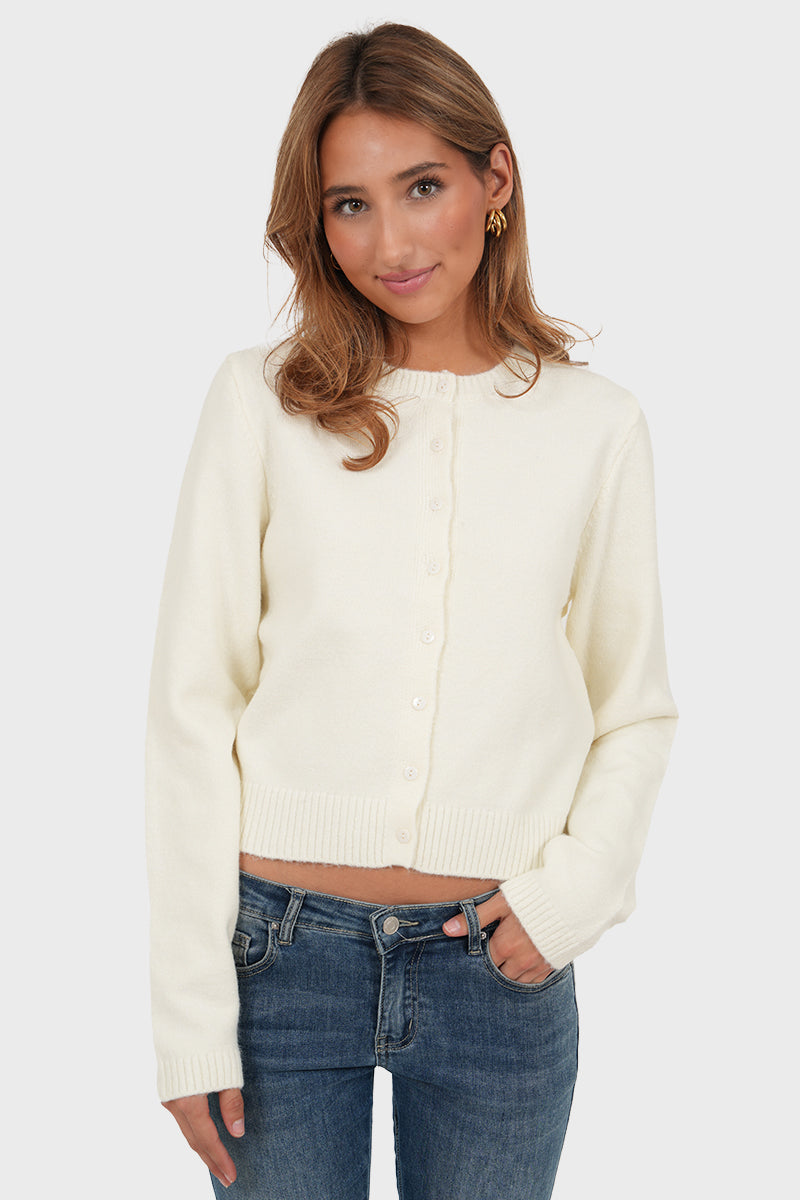 "Amelia" cardigan white