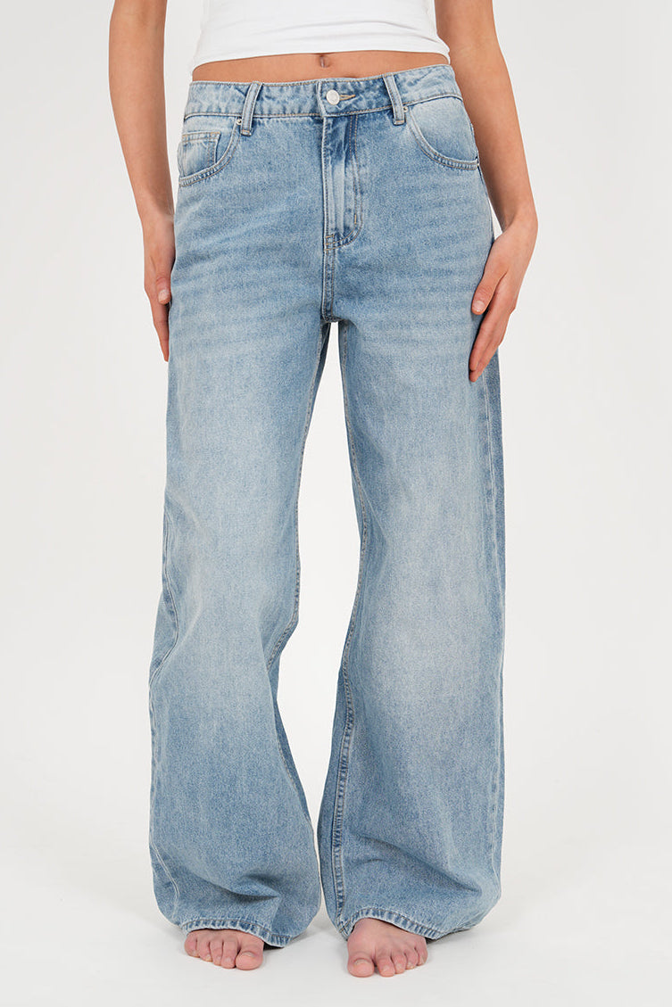 "Austin" wide leg jeans light blue
