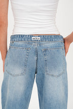 "Austin" wide leg jeans light blue