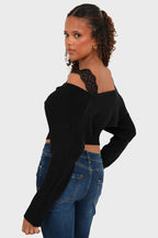 "Lace" sweater black