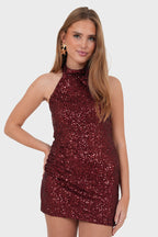"Starfall" dress bordeaux