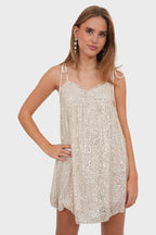 "Dazzle" dress champagne