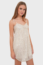 "Dazzle" dress champagne