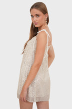 "Dazzle" dress champagne