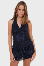 "Lume" top navy