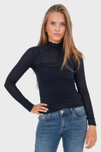 "Rose" top navy
