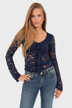 "Olive" top navy