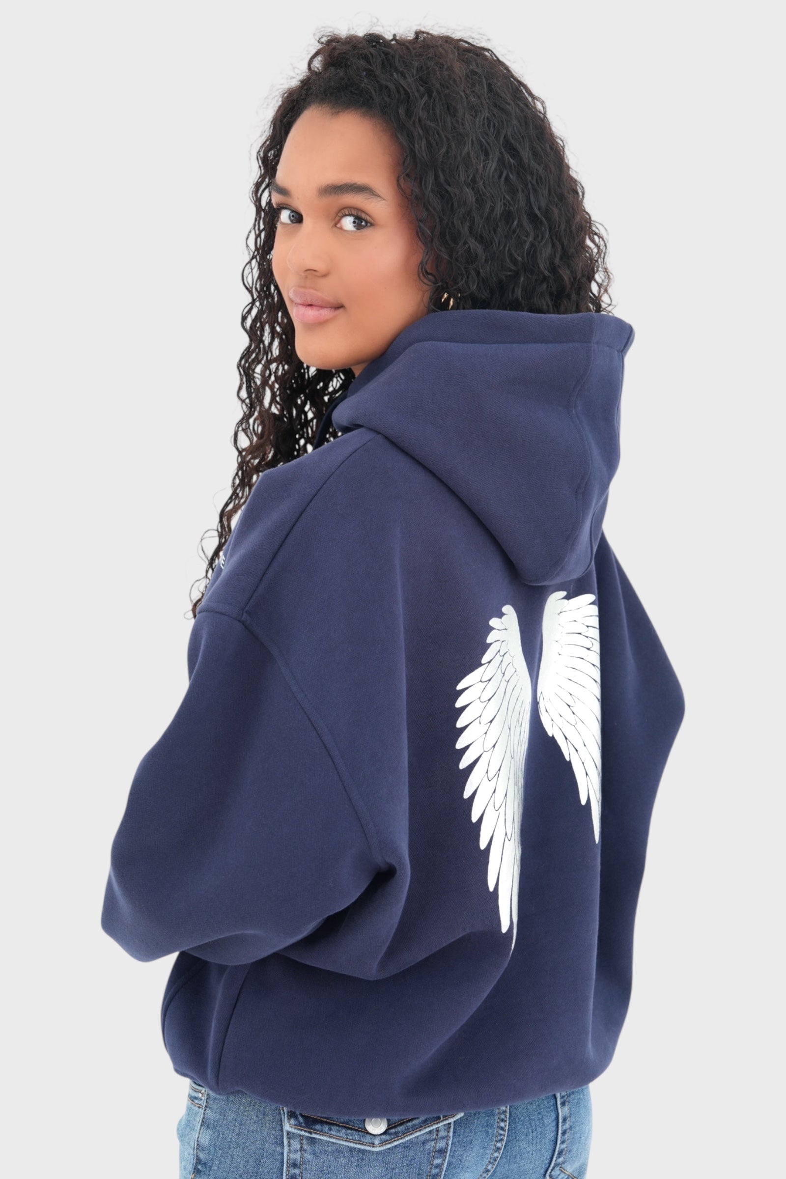 "Wing" hoodie navy